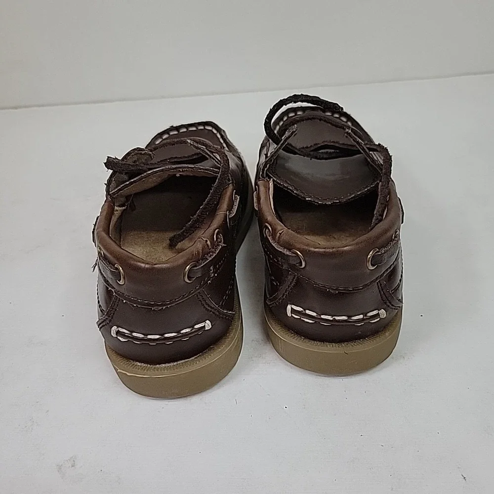 Childrens Place Boat Shoes Boys Size 9 Brown Lace Up Loafers Casual Anti Slip